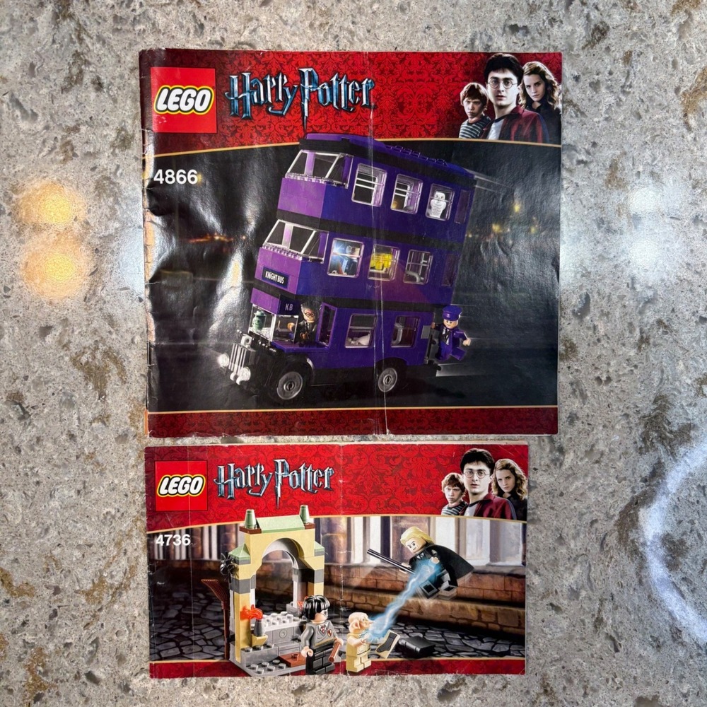 LEGO Harry Potter Instruction Manuals 4866 Knight Bus 4736 Freeing Dobby Lot